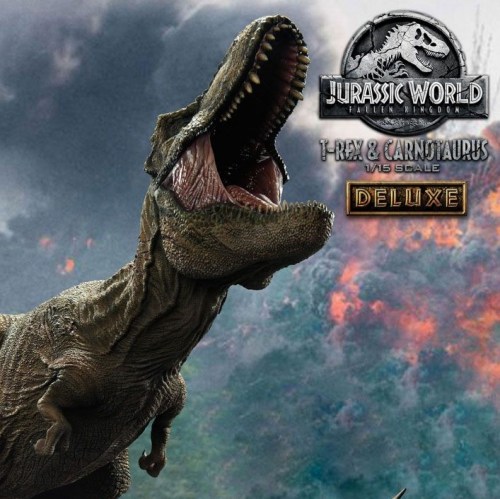 T-Rex & Carnotaurus Deluxe Version Jurassic World Fallen Kingdom 1/15 Statue by Prime 1 Studio